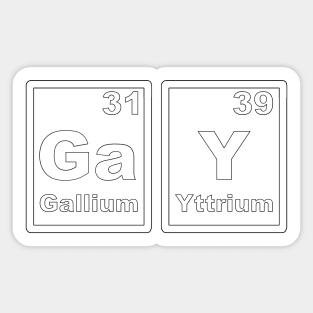 The gay periodic table Sticker